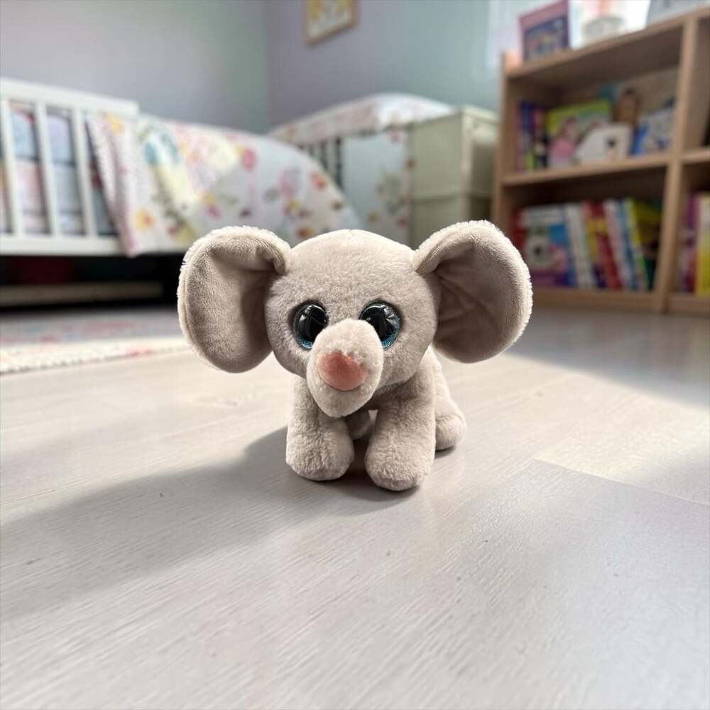 Ty Whopper Elephant Plush Toy Blue Glitter Eyes